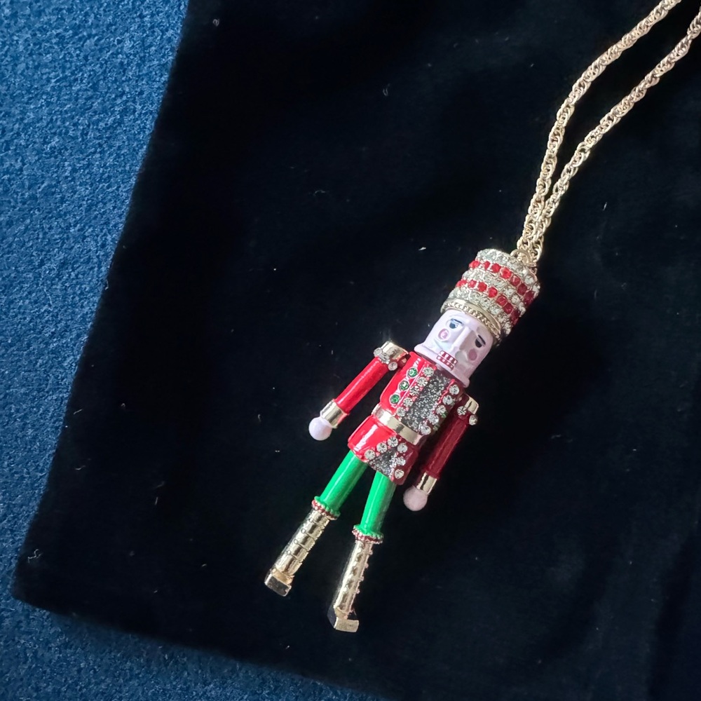 The cutest fun& Festive Nutcracker Necklace by BETSEY Johnson ❤️come in pouch!